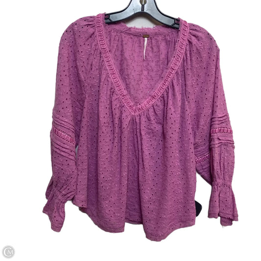 Top Long Sleeve By Free People In Purple, Size: Xs
