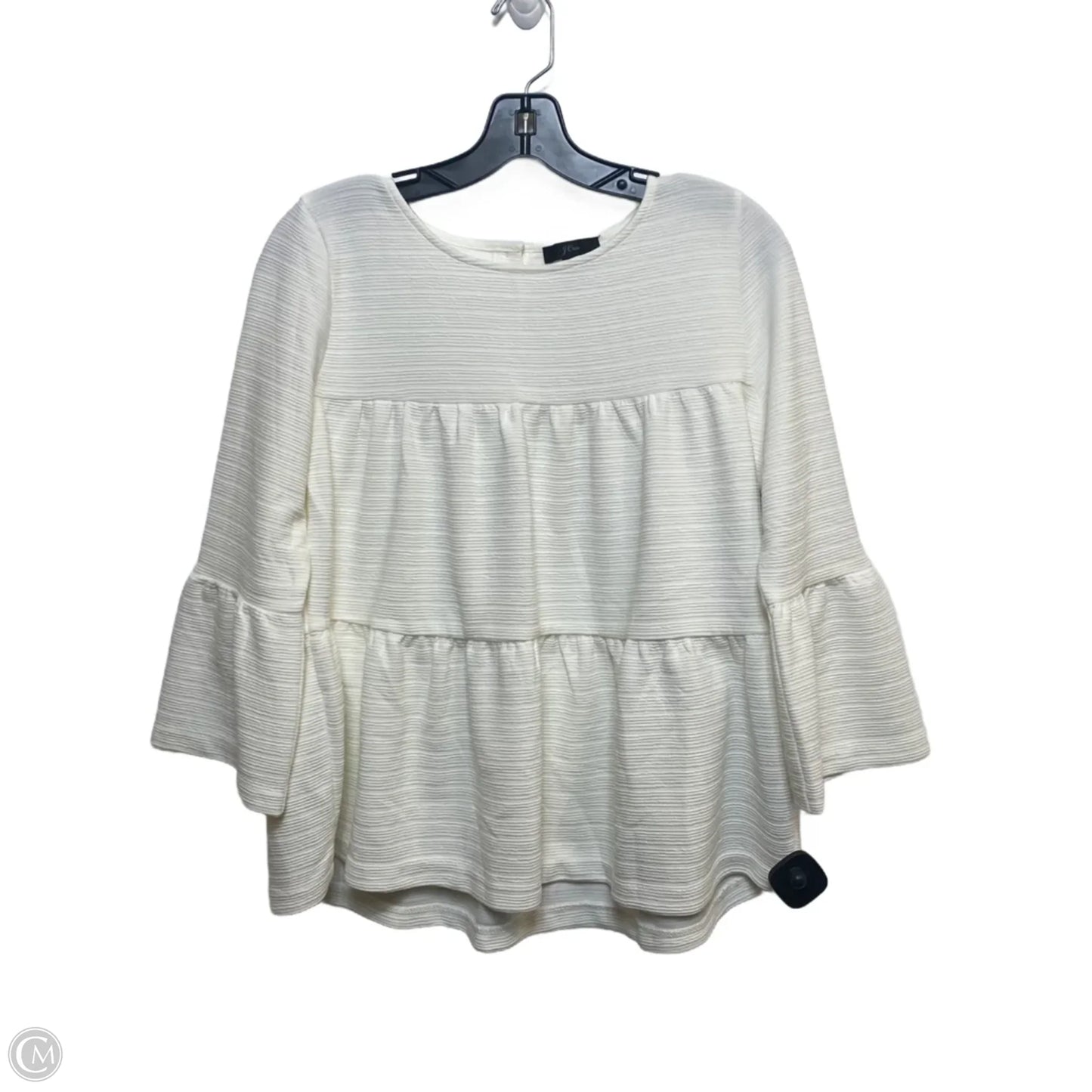 Top Long Sleeve By J. Crew In White, Size: S