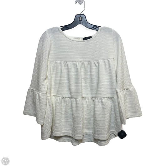 Top Long Sleeve By J. Crew In White, Size: S
