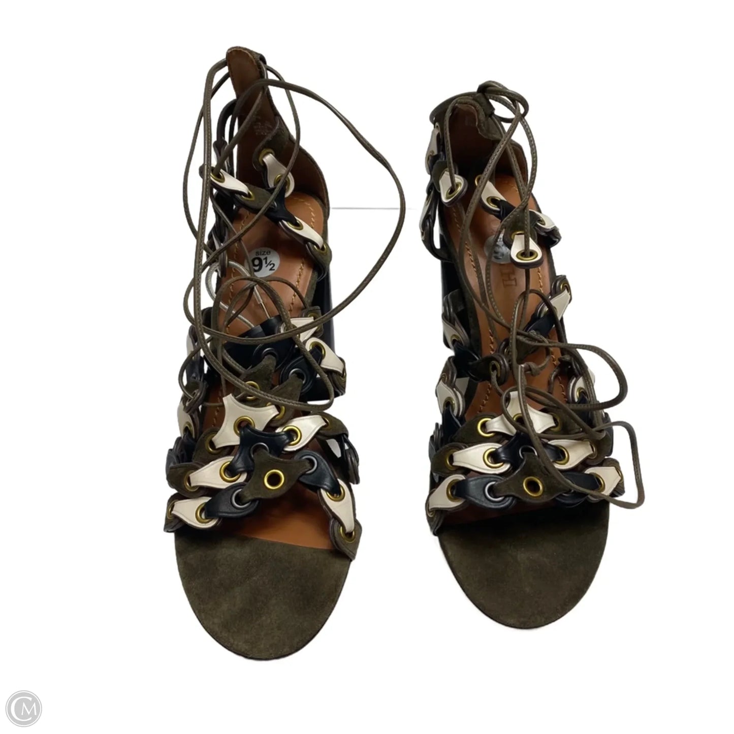 Sandals Designer By Coach In Brown & Green, Size: 9.5