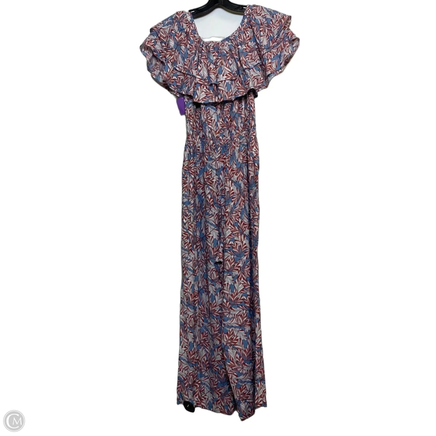 Jumpsuit By Joy Joy In Blue Red & White, Size: M