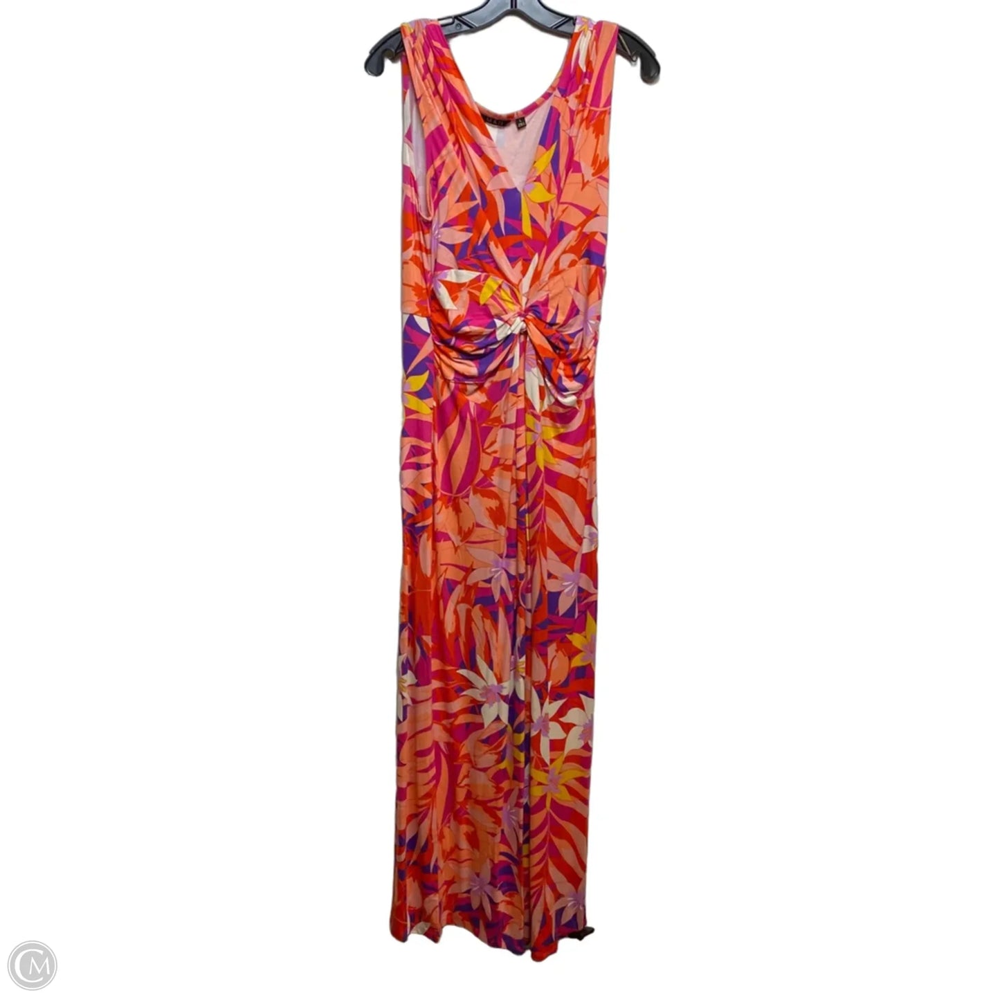 Dress Casual Maxi By Iman Hsn In Orange & Purple, Size: L