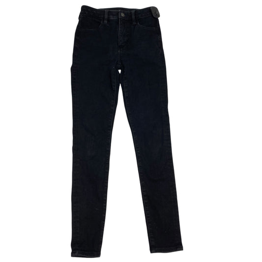 Jeans Skinny By American Eagle In Black, Size: 0