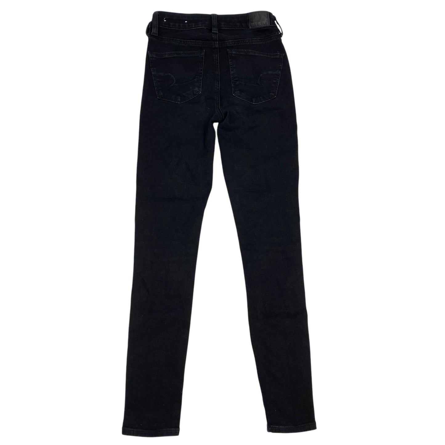 Jeans Skinny By American Eagle In Black, Size: 0