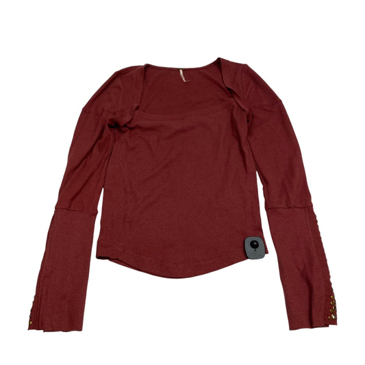 Top Long Sleeve By Free People In Red, Size: S