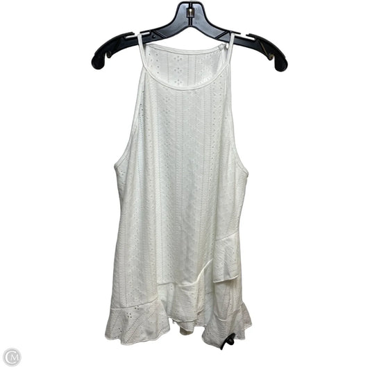 Top Sleeveless By Finjani In White, Size: 1x
