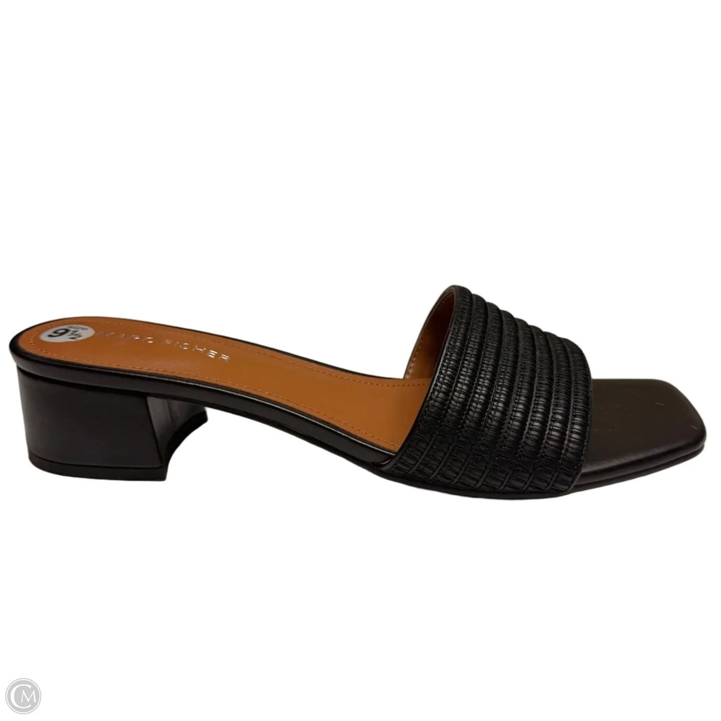 Sandals Heels Block By Marc Fisher In Black, Size: 9.5