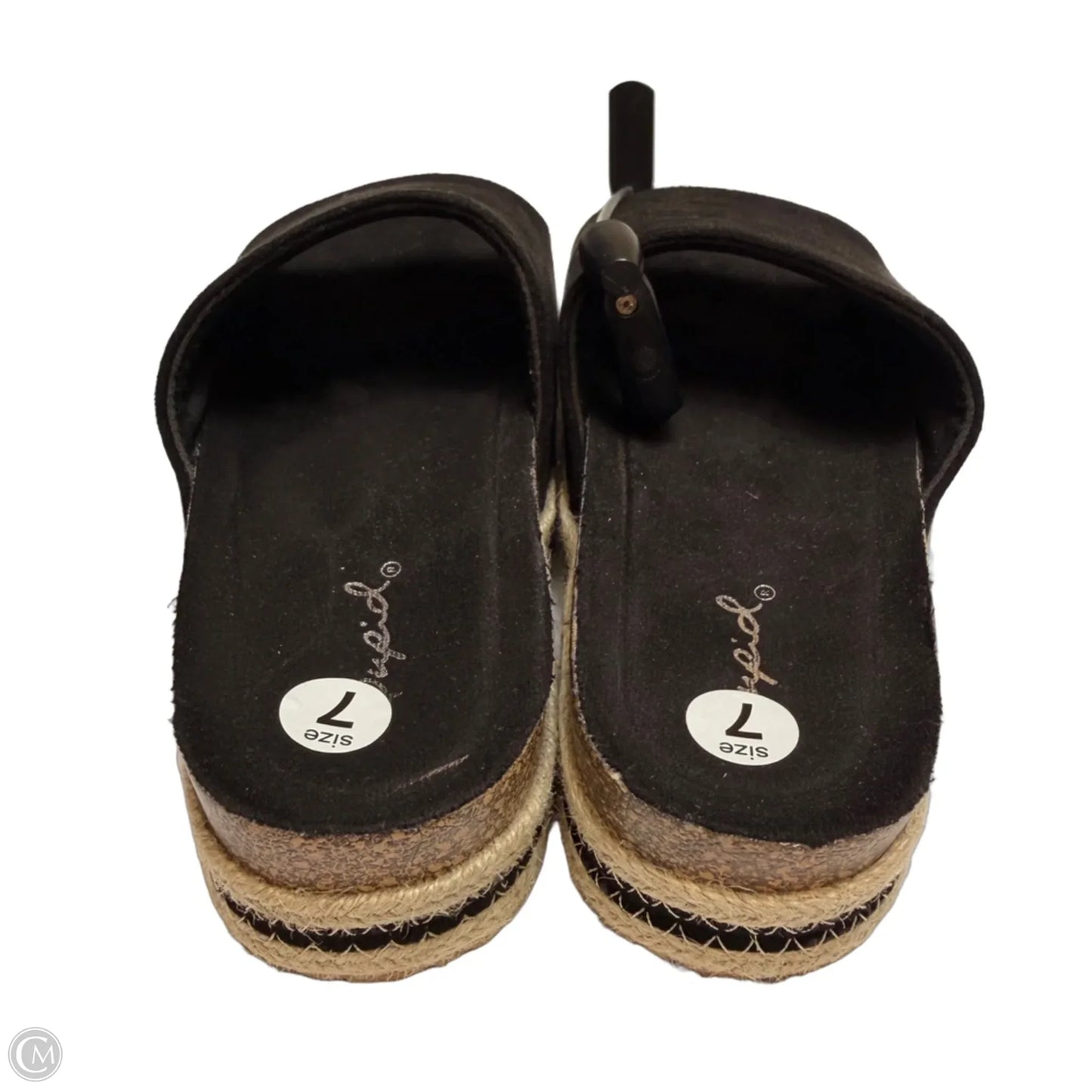 Sandals Heels Platform By Qupid In Black, Size: 7