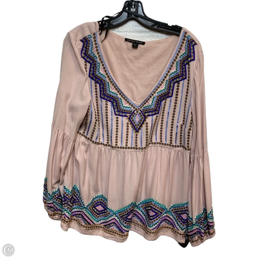 Top Long Sleeve By Boston Proper In Pink, Size: Xl