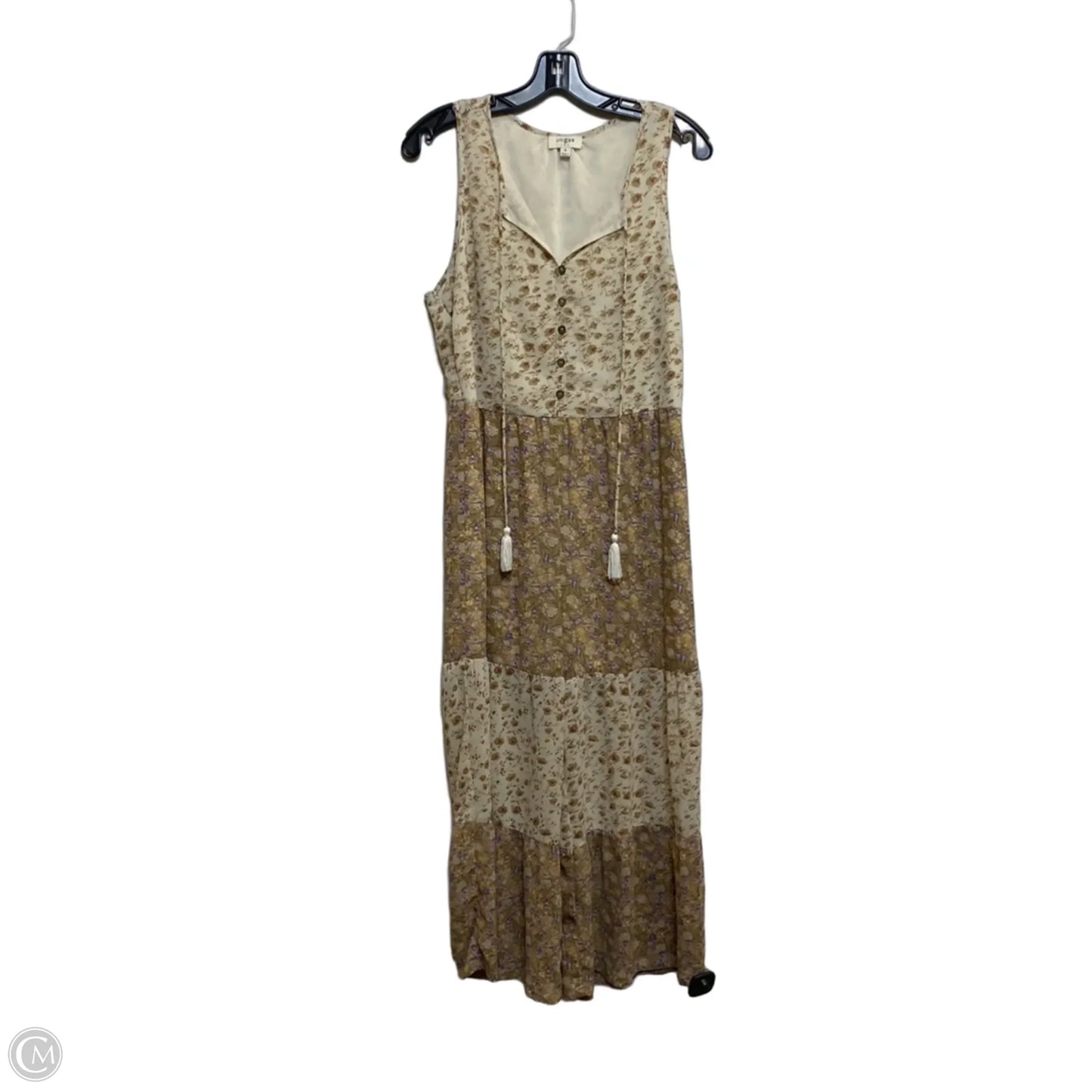 Dress Casual Maxi By Umgee In Brown & Cream, Size: M