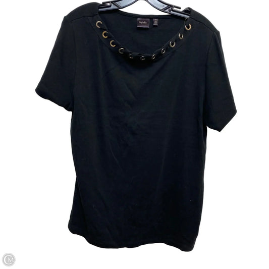 Top Short Sleeve By Rafaella In Black, Size: 2x