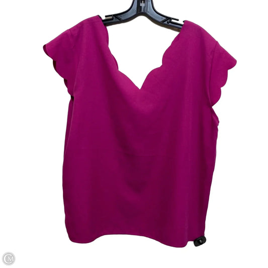 Top Sleeveless By Shein In Purple, Size: 2x