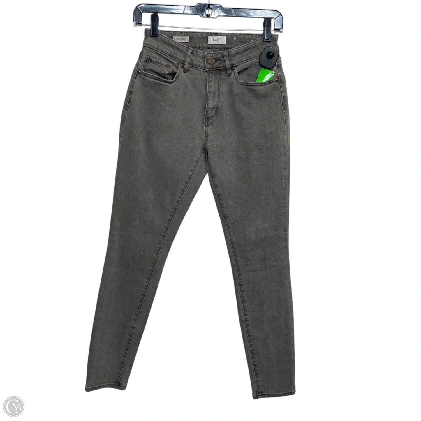 Jeans Skinny By Loft In Grey Denim, Size: 0