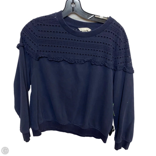 Top Long Sleeve By H&m In Navy, Size: M