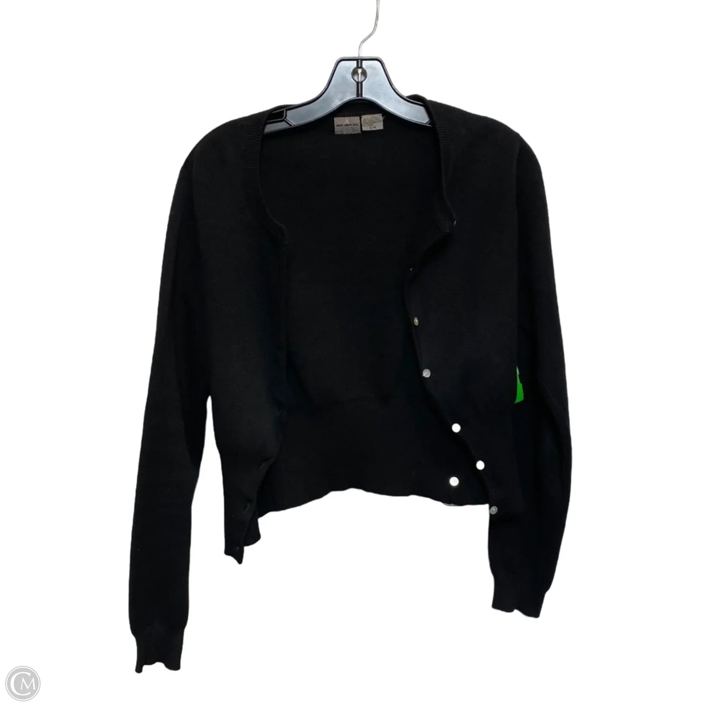 Sweater Cardigan By Allen Allen In Black, Size: S