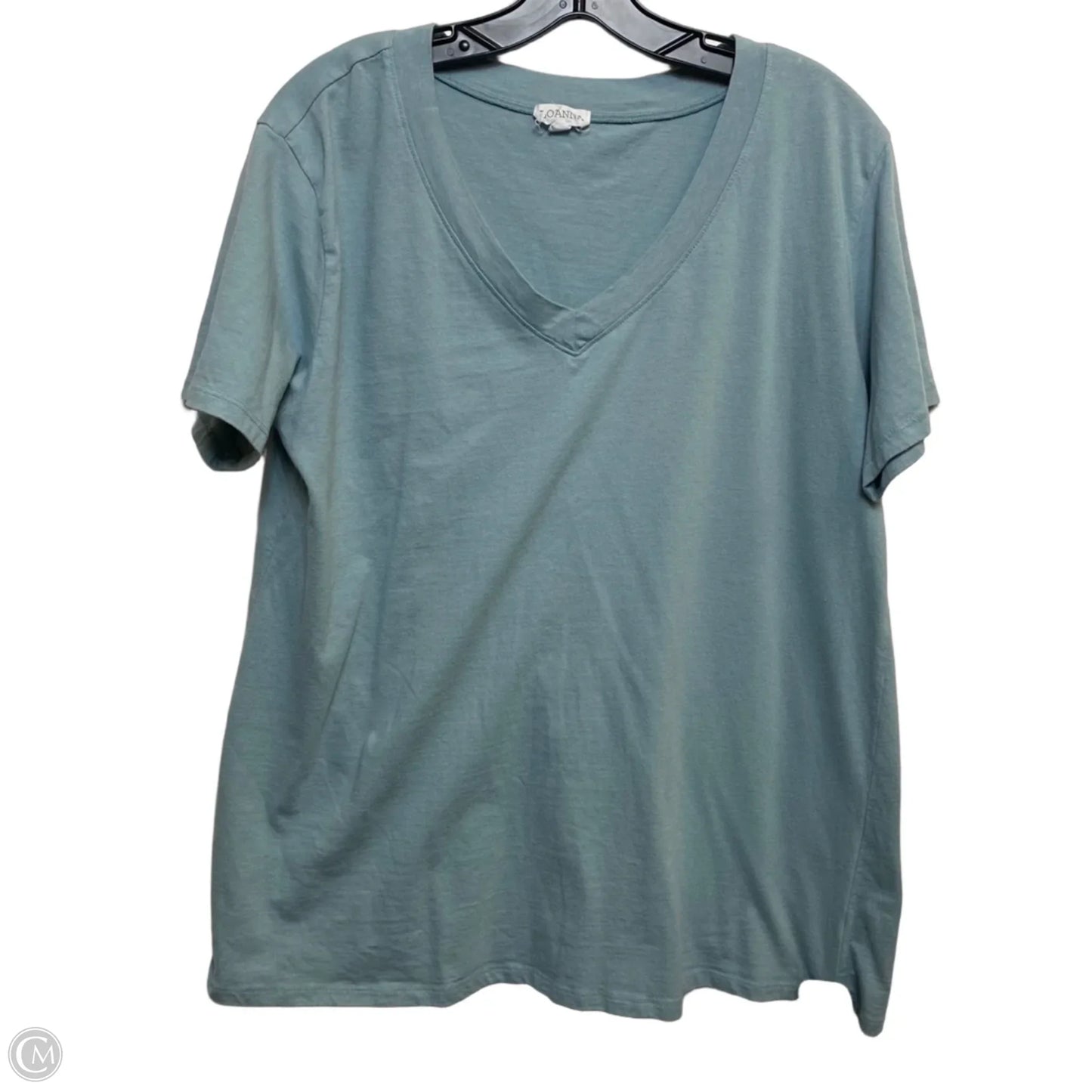 Top Short Sleeve Basic By Loanna In Teal, Size: 2x
