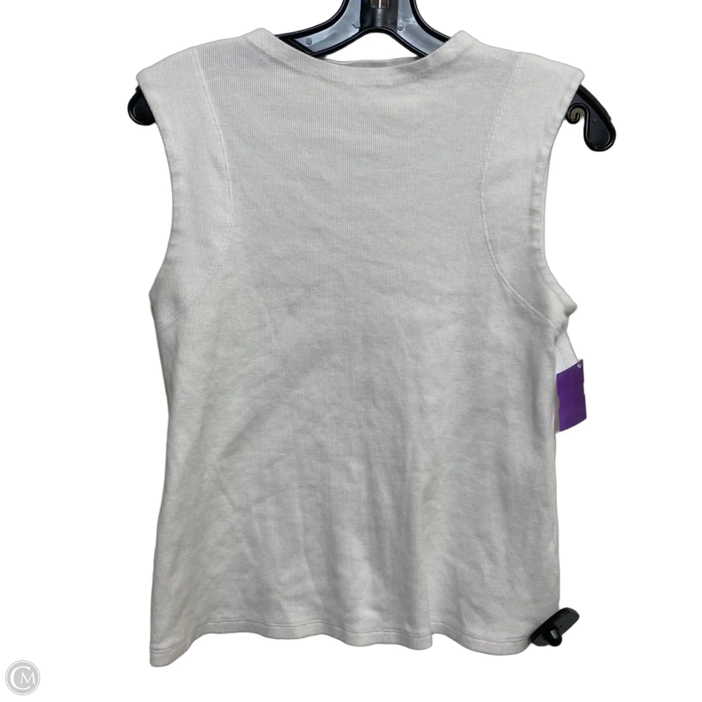 Top Sleeveless By Anthropologie In White, Size: M