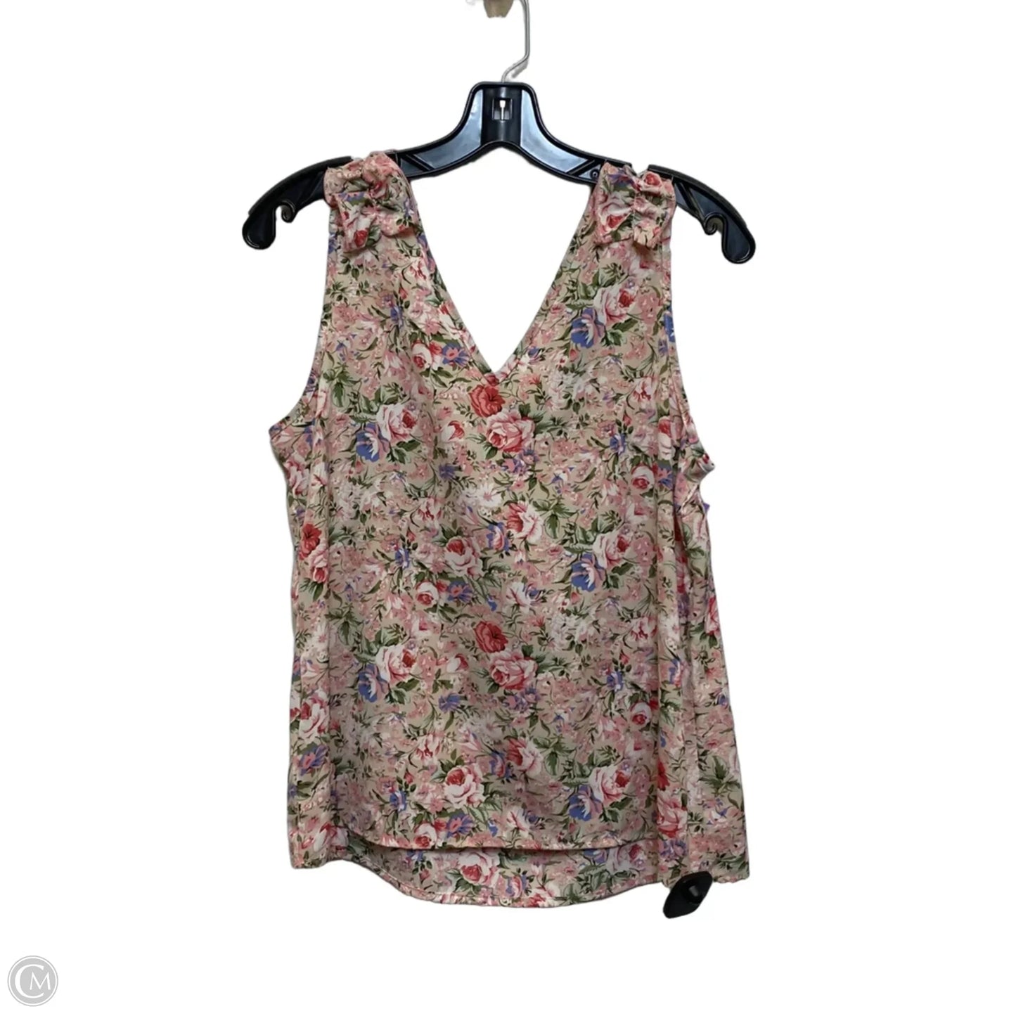 Top Sleeveless By Shein In Green & Pink, Size: S