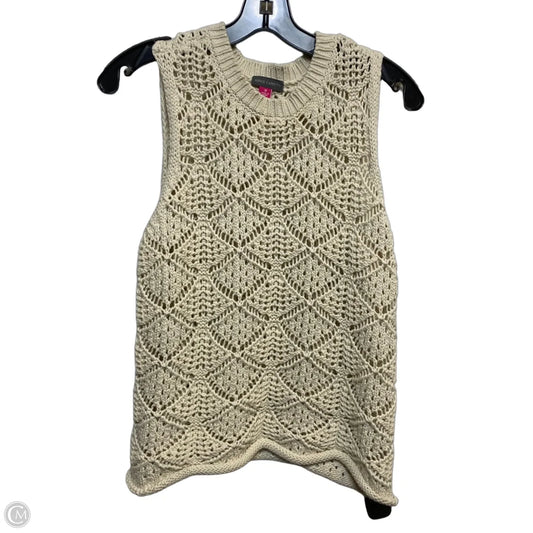 Top Sleeveless By Vince Camuto In Tan, Size: M