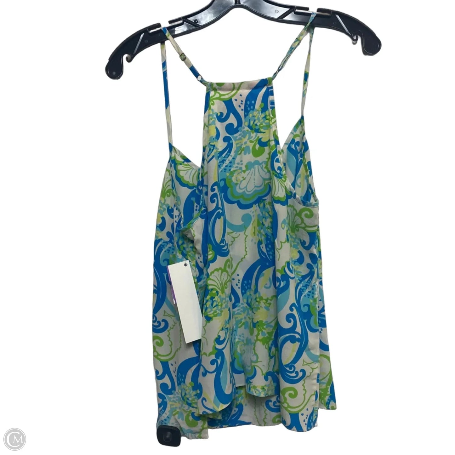 Top Sleeveless Designer By Lilly Pulitzer In Blue & Green, Size: L