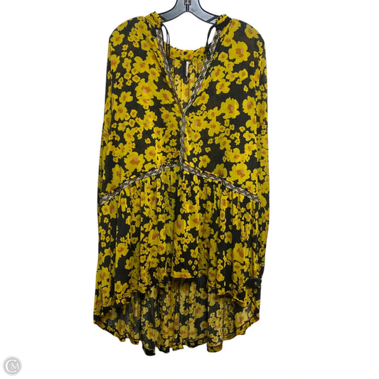 Dress Casual Short By Free People In Black & Yellow, Size: M