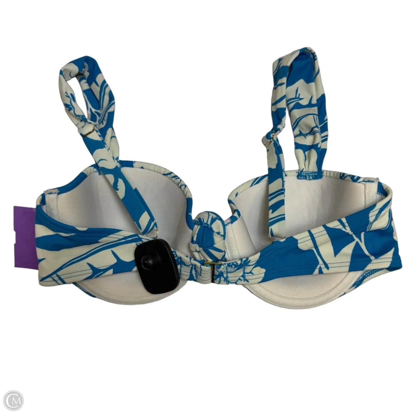Swimsuit Top By Shade & Shore In Blue & White, Size: S
