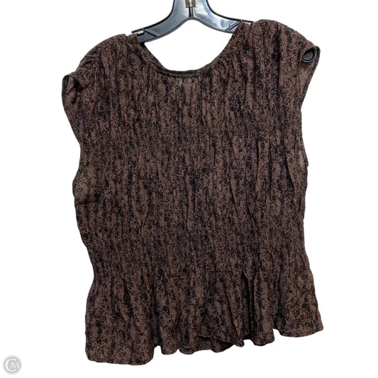 Top Sleeveless By Universal Thread In Black & Brown, Size: L
