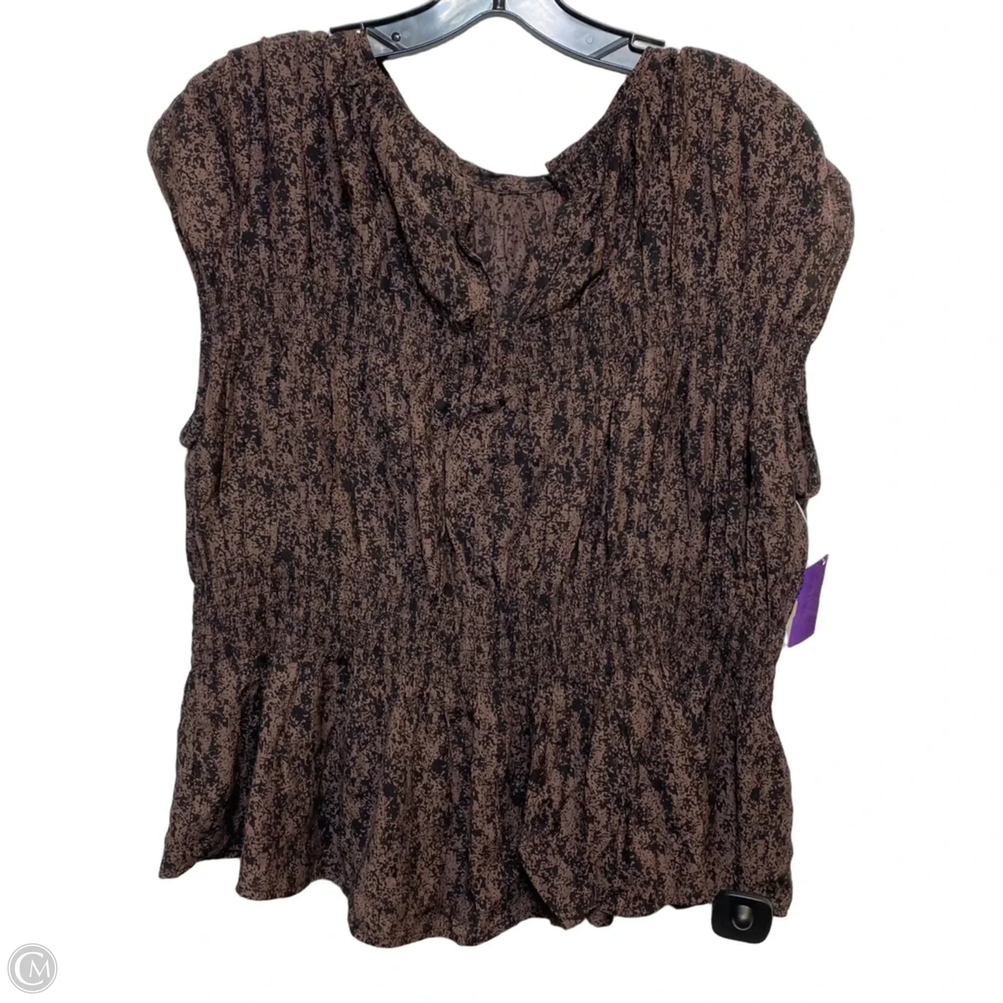 Top Sleeveless By Universal Thread In Black & Brown, Size: L