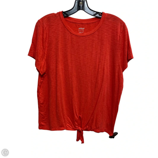 Top Short Sleeve By Aerie In Coral, Size: Xl