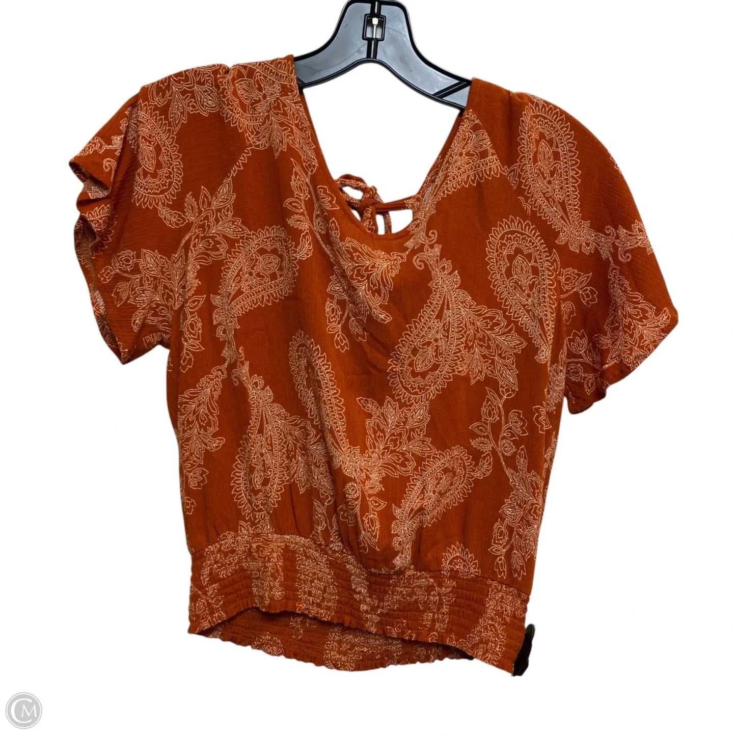 Top Short Sleeve By Paper Crane In Orange, Size: S
