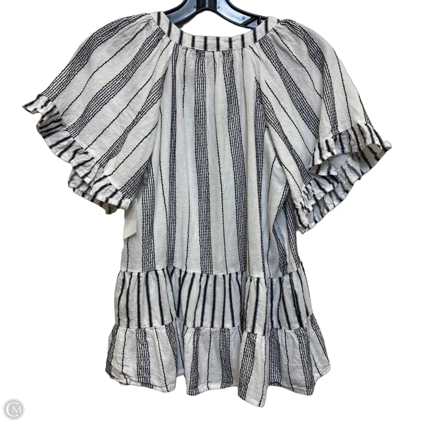 Top Short Sleeve By Philosophy In Black & White, Size: S
