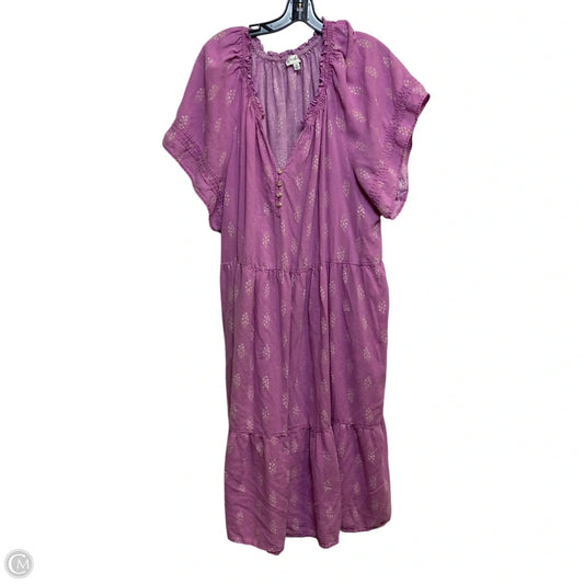 4x purple dress Showmall Women's Plus Size Long Sleeve Dress with Pockets, Purple 4X Casual Scoopneck Swing A-Line, Comfortable for Spring/Fall/Winter, Size: 4XL