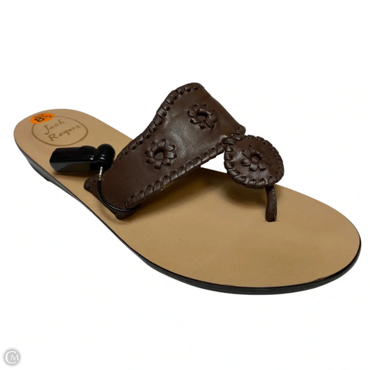 Sandals Designer By Jack Rogers In Brown, Size: 8.5