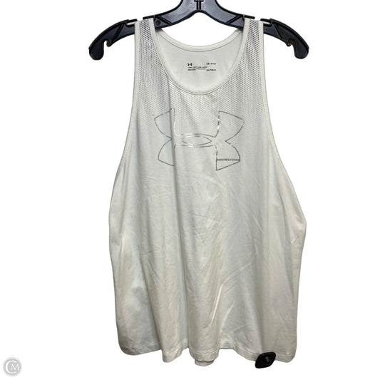 Athletic Tank Top By Under Armour In Cream, Size: L