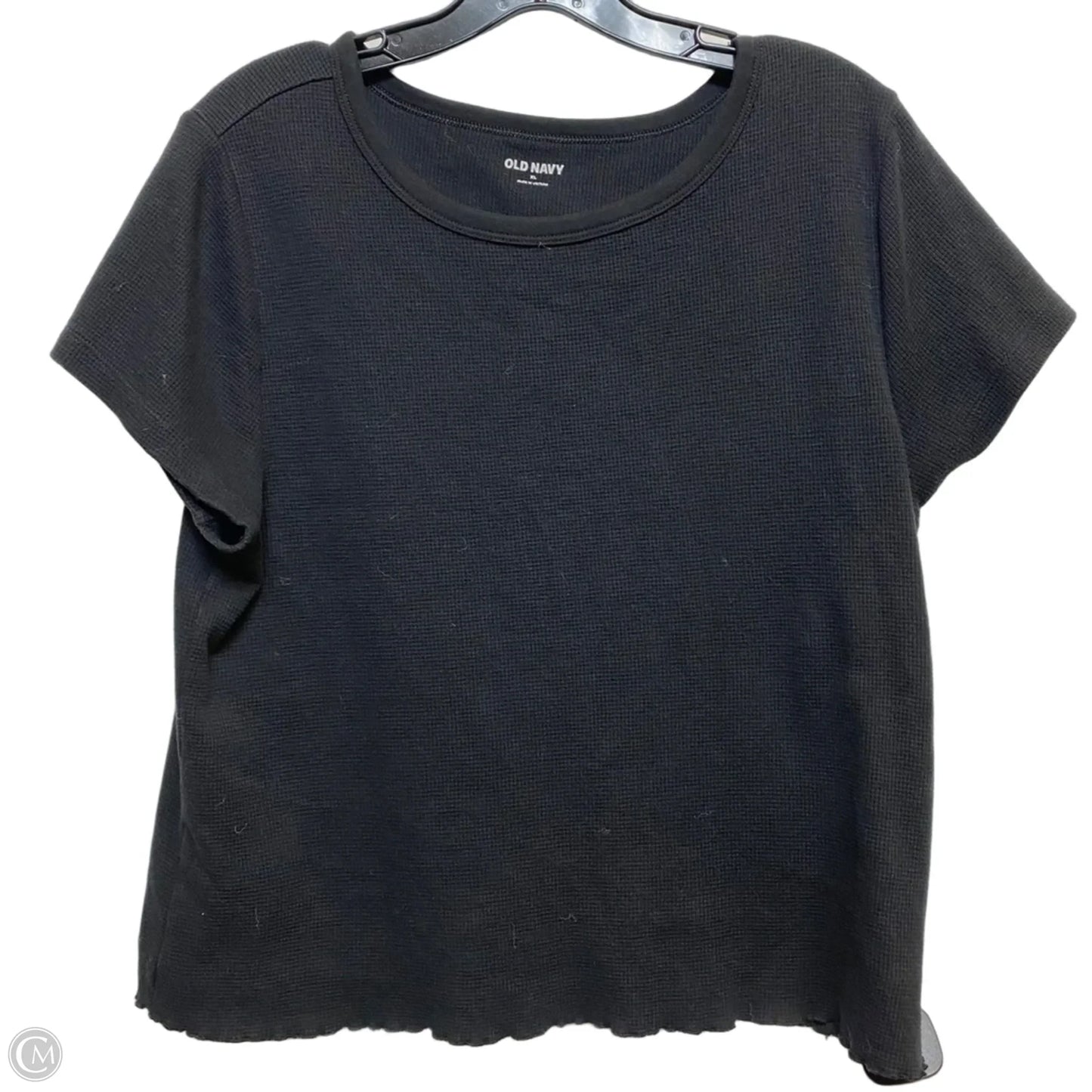 Top Short Sleeve By Old Navy In Black, Size: Xl