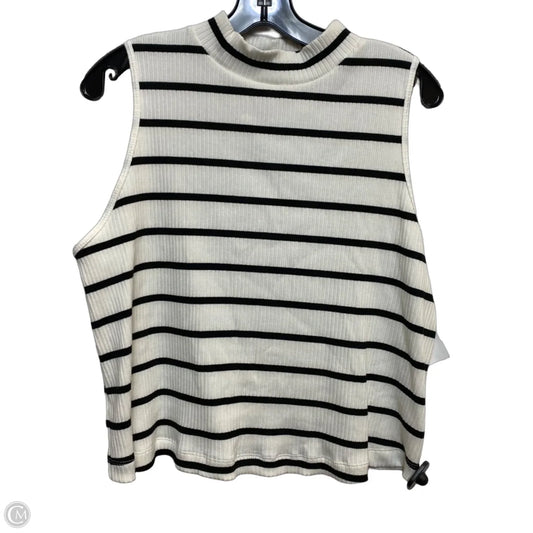 Top Sleeveless By Old Navy In Black & White, Size: 2x
