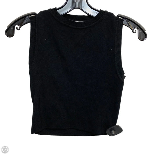 Top Sleeveless By Zara In Black, Size: M