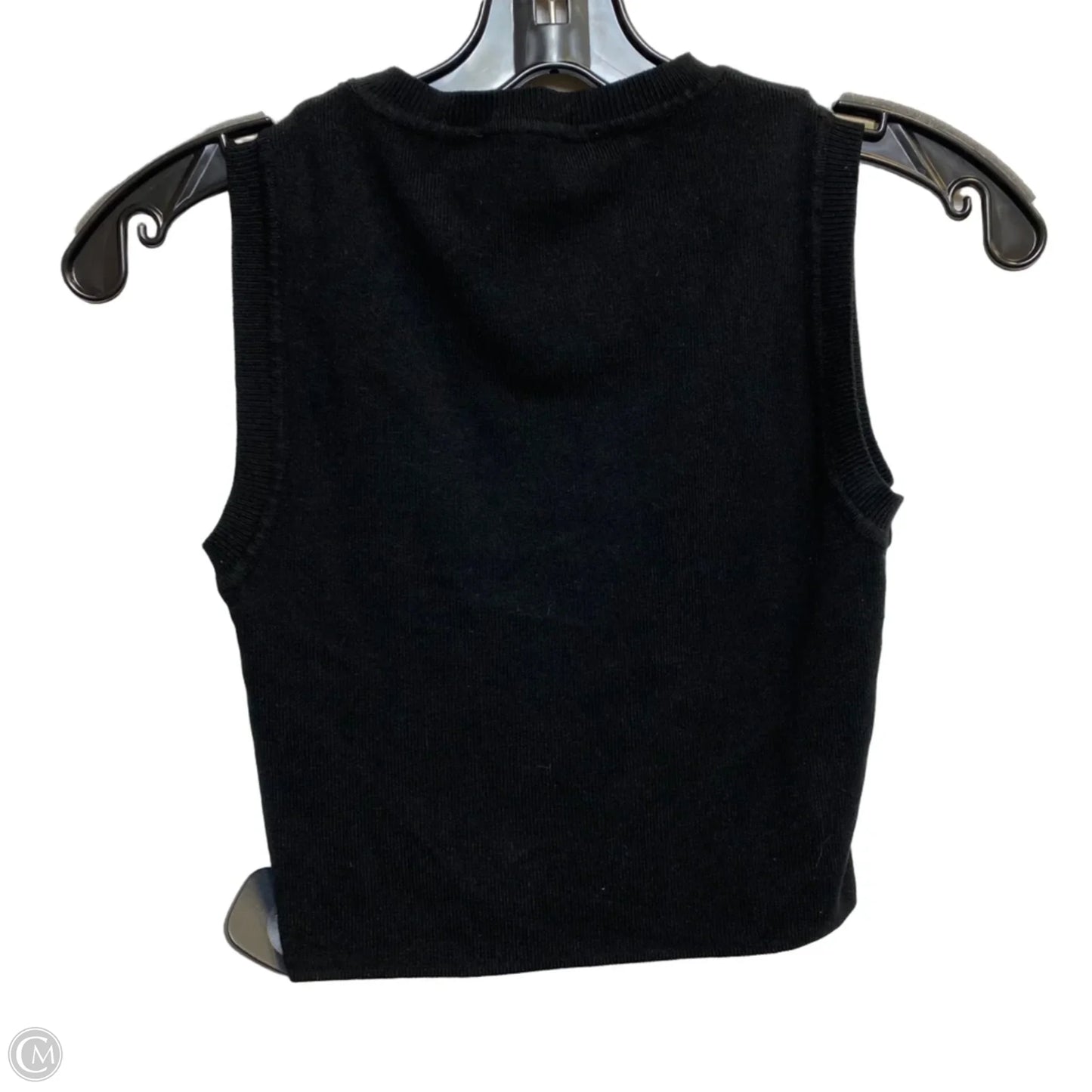 Top Sleeveless By Zara In Black, Size: M