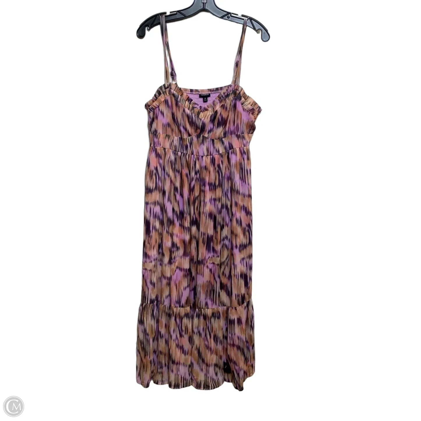 Dress Casual Maxi By Torrid In Orange & Purple, Size: M