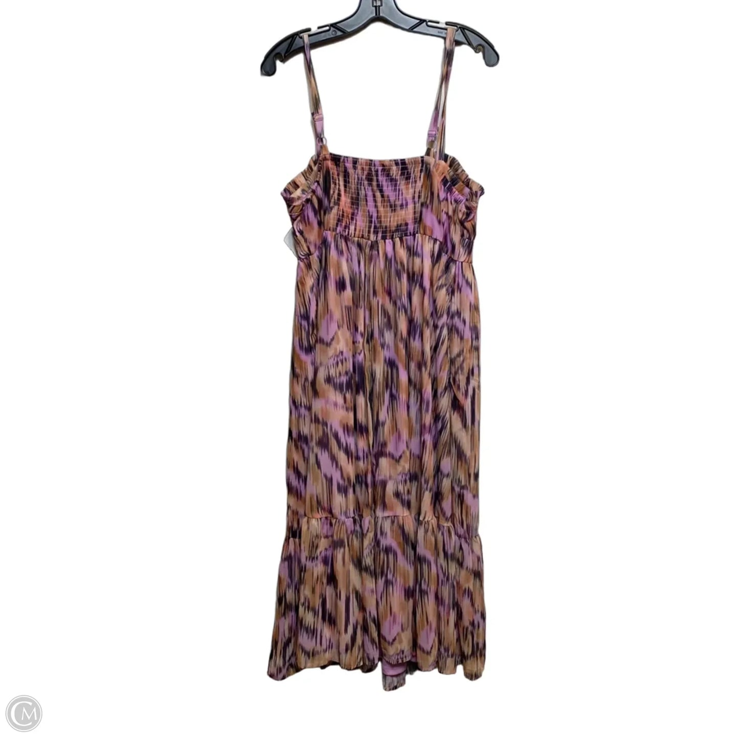 Dress Casual Maxi By Torrid In Orange & Purple, Size: M