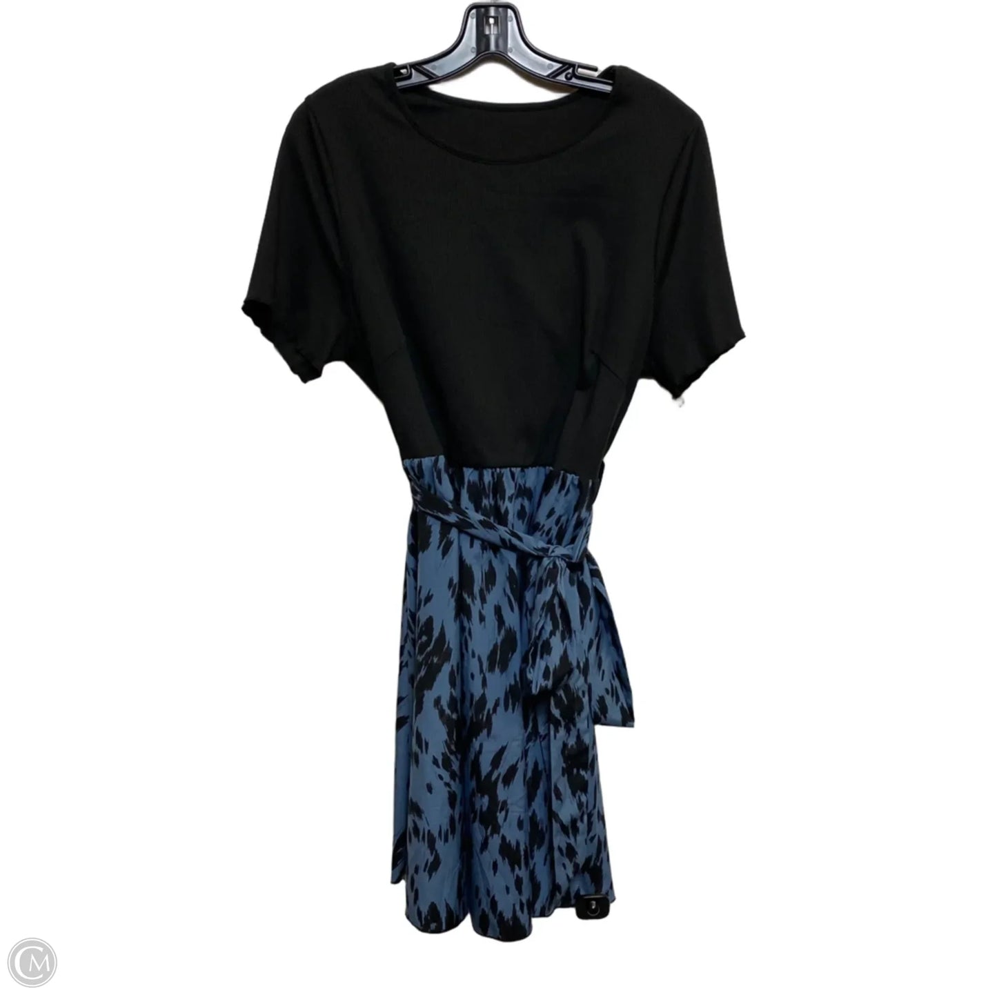 Dress Casual Short By Shein In Black & Blue, Size: 1x