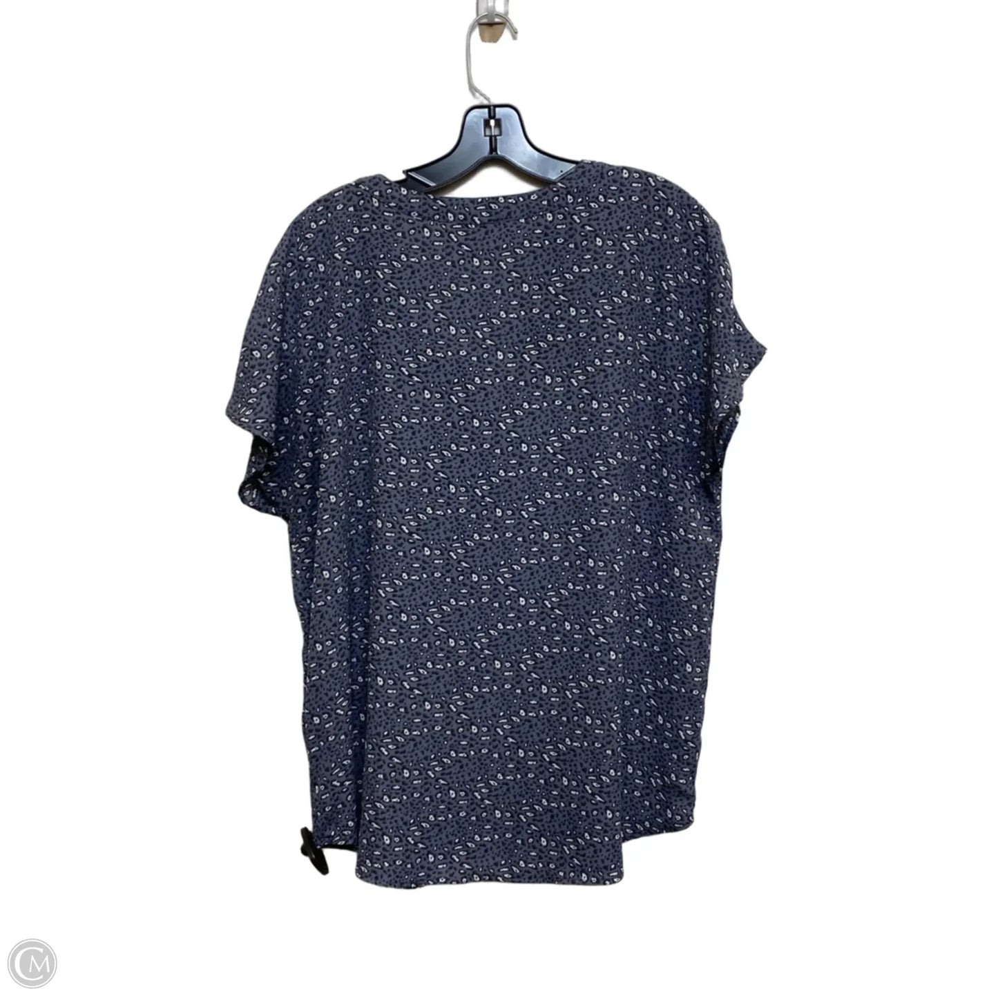 Top Short Sleeve By Adrianna Papell In Blue, Size: L