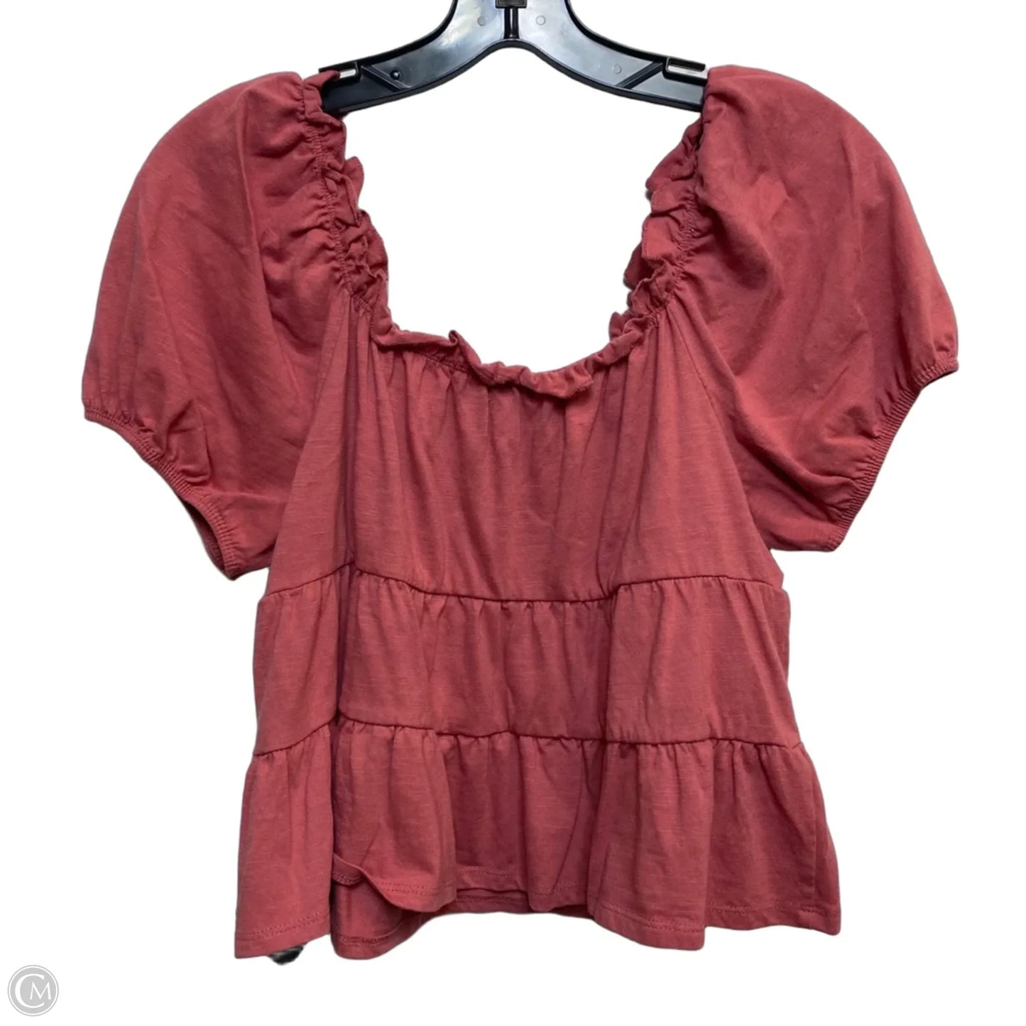Top Short Sleeve By Love, Fire In Pink, Size: M