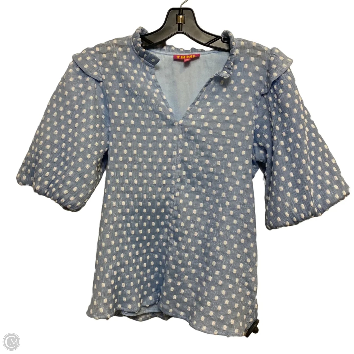 Top Short Sleeve By Thml In Blue, Size: M