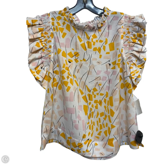 Top Sleeveless By Jodifl In Pink & Yellow, Size: S