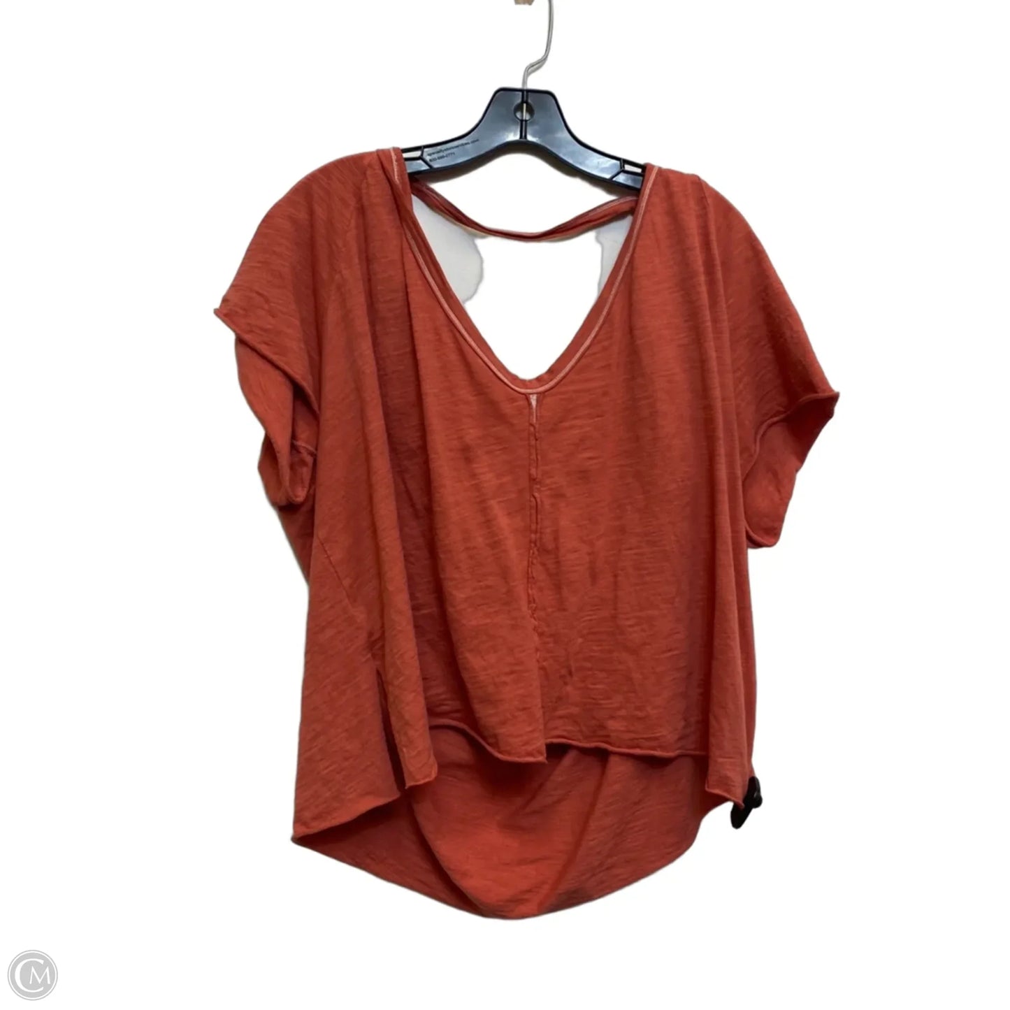 Top Short Sleeve By Shein In Orange, Size: L