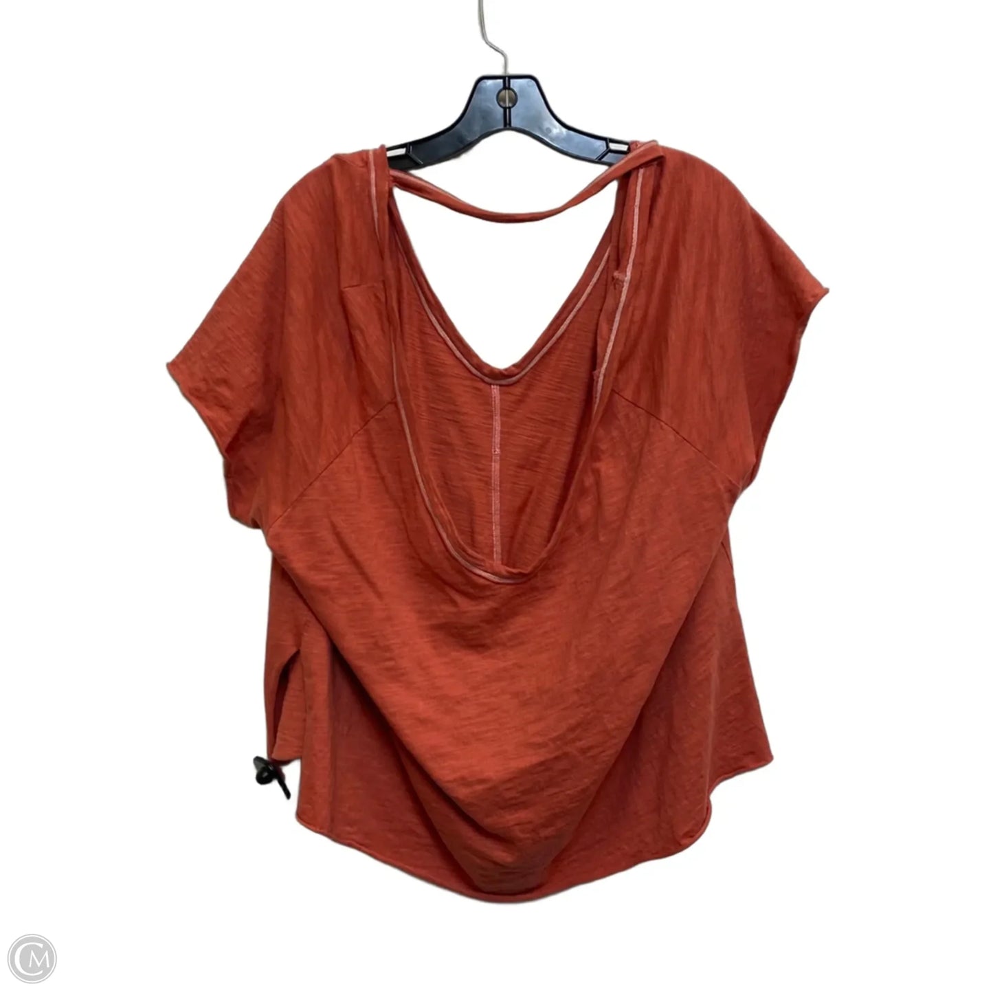 Top Short Sleeve By Shein In Orange, Size: L