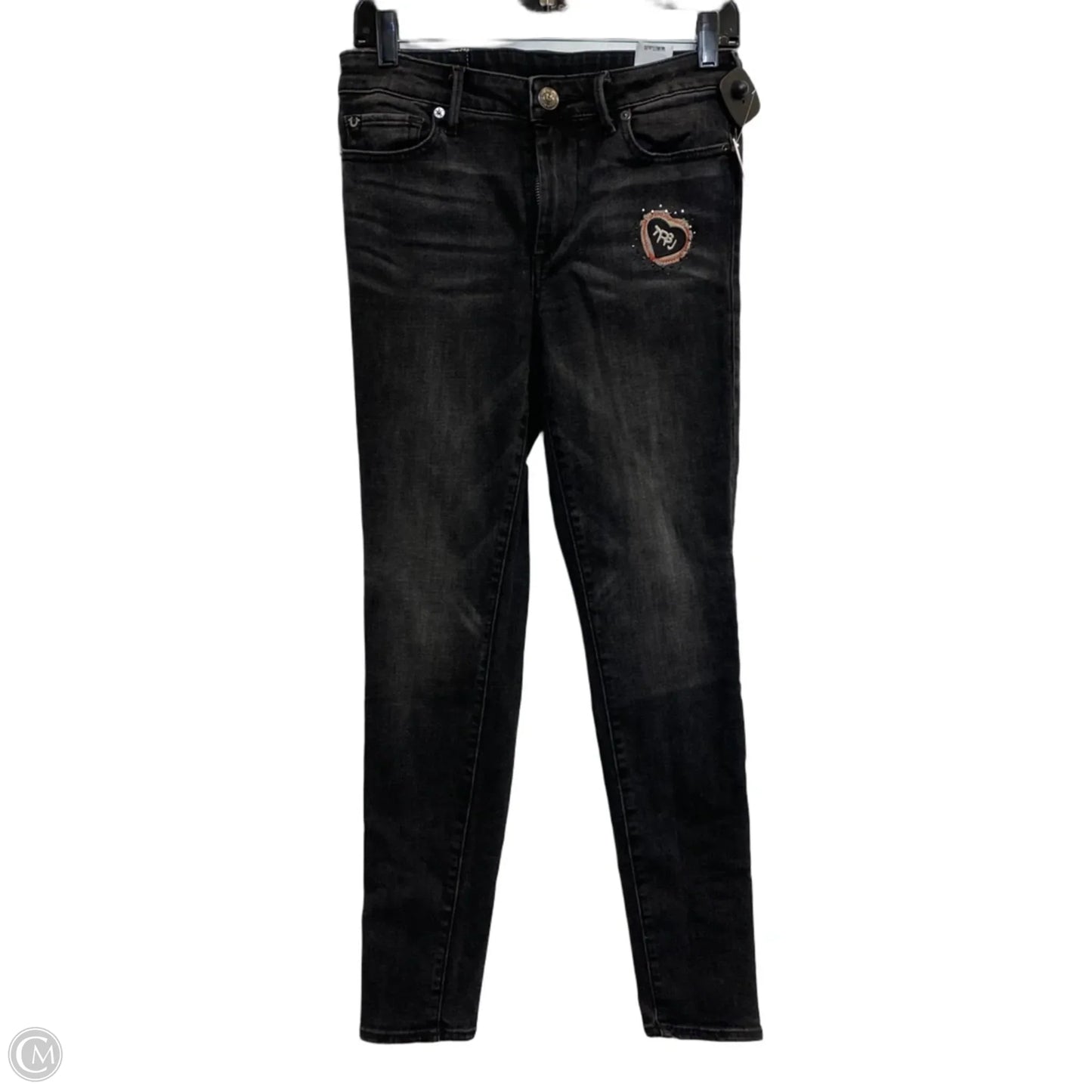 Jeans Designer By True Religion In Black Denim, Size: 6