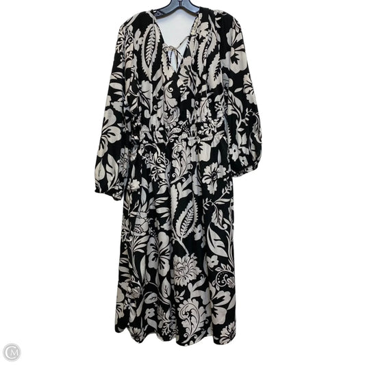 Dress Casual Midi By Blush In Black & White, Size: 3x