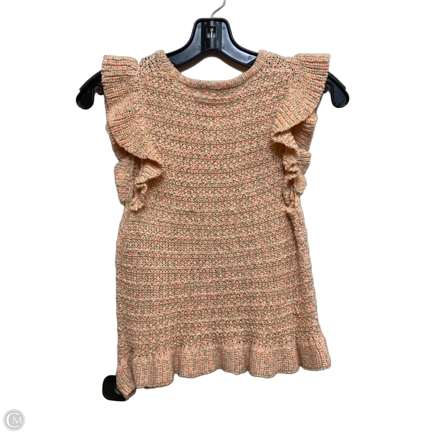 Top Sleeveless By Vestique In Green & Orange, Size: S